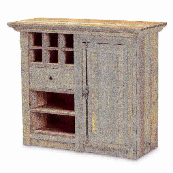 Baxton Studio Albert Modern Farmhouse Rustic Oak Brown Finished Wood 1